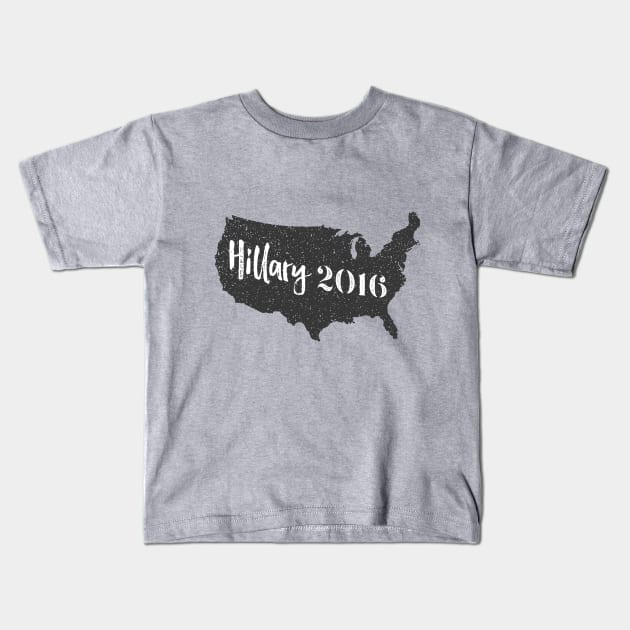 USA Hillary 2016 Kids T-Shirt by kippygo